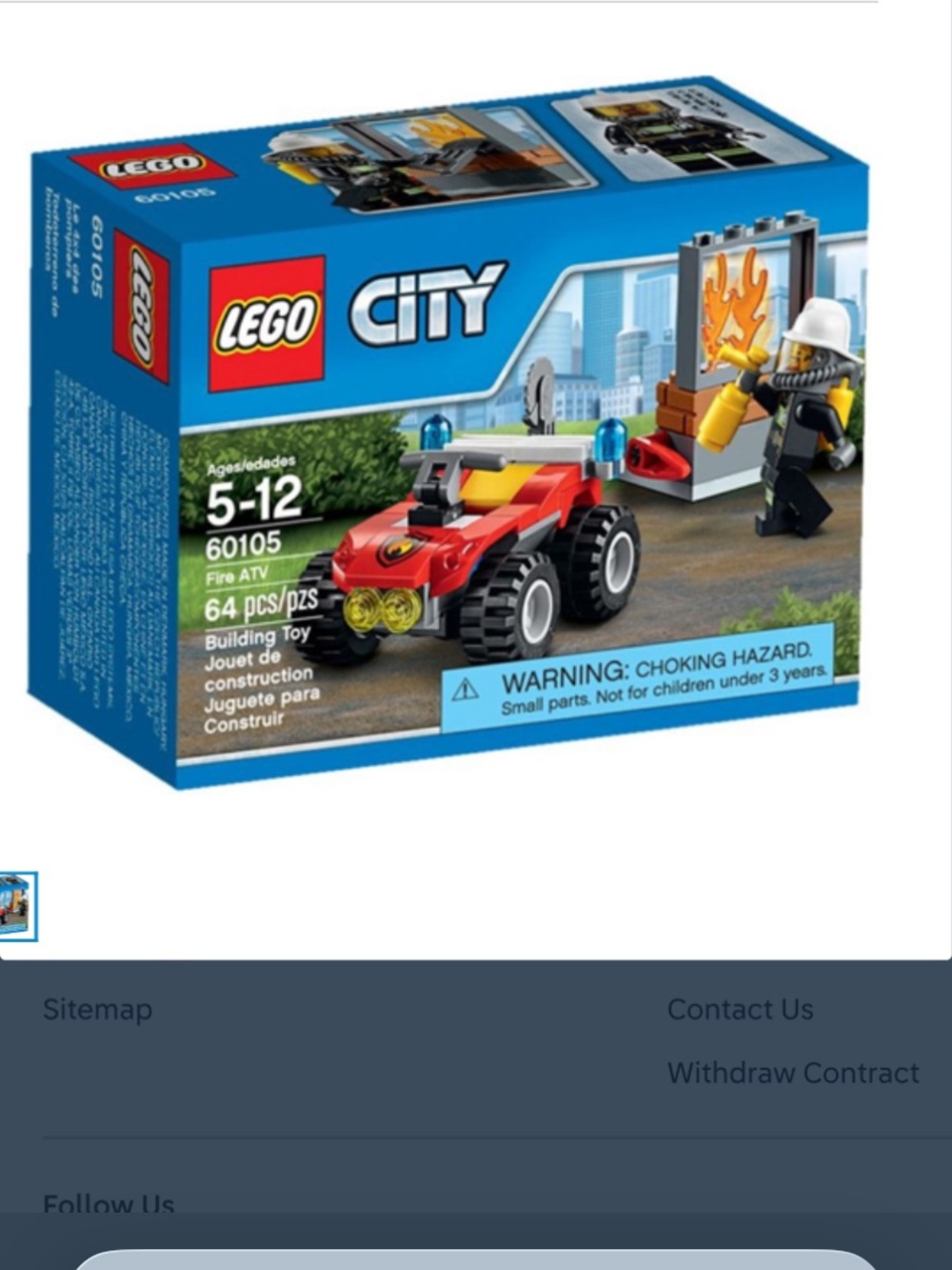 Lego City Set 60105 Fire ATV